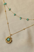 Firoza Double Line Charms Chain