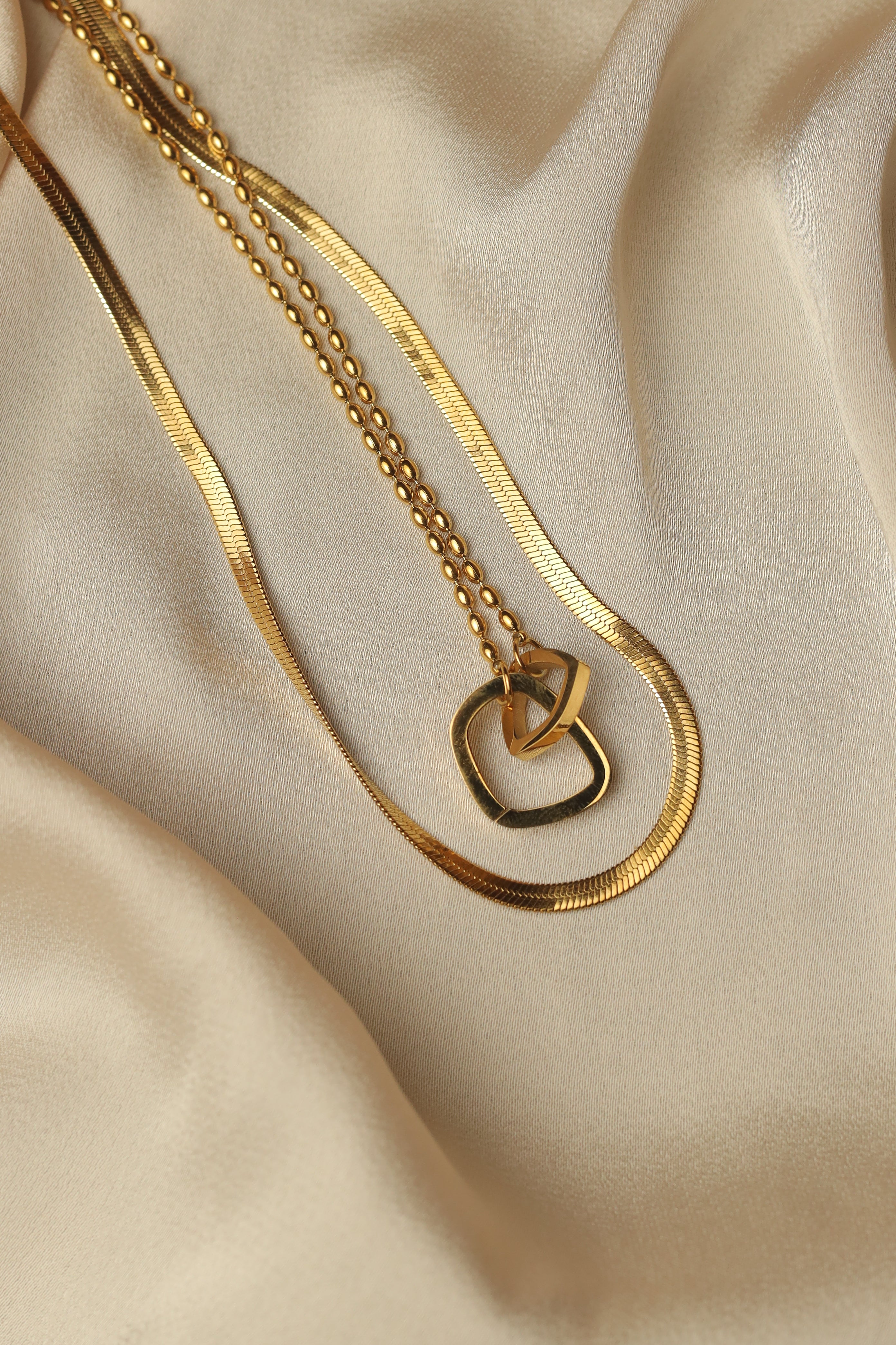 Double Layered Interlock Serpent Chain