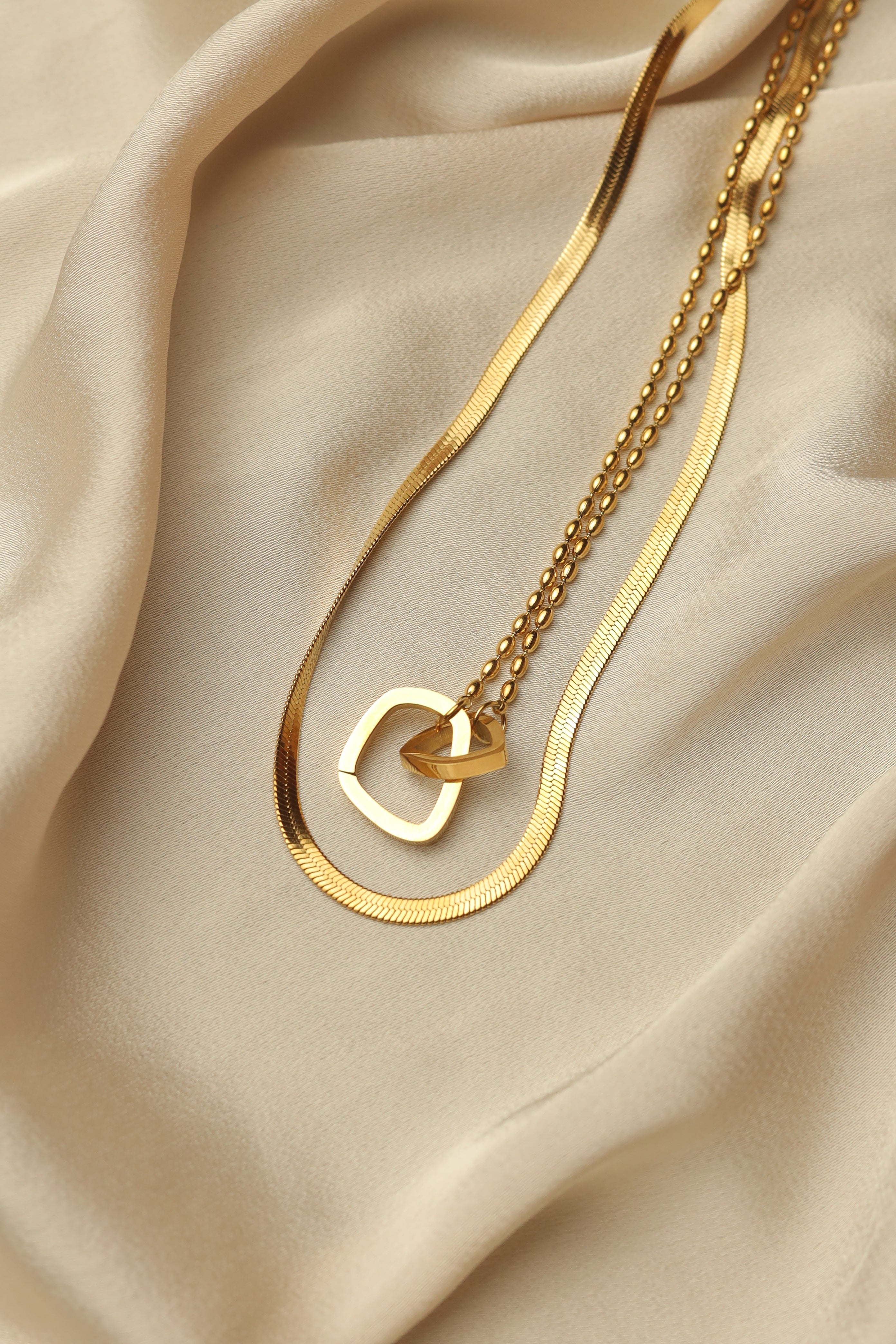 Double Layered Interlock Serpent Chain