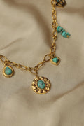 Firoza Single Layer Charms Necklace