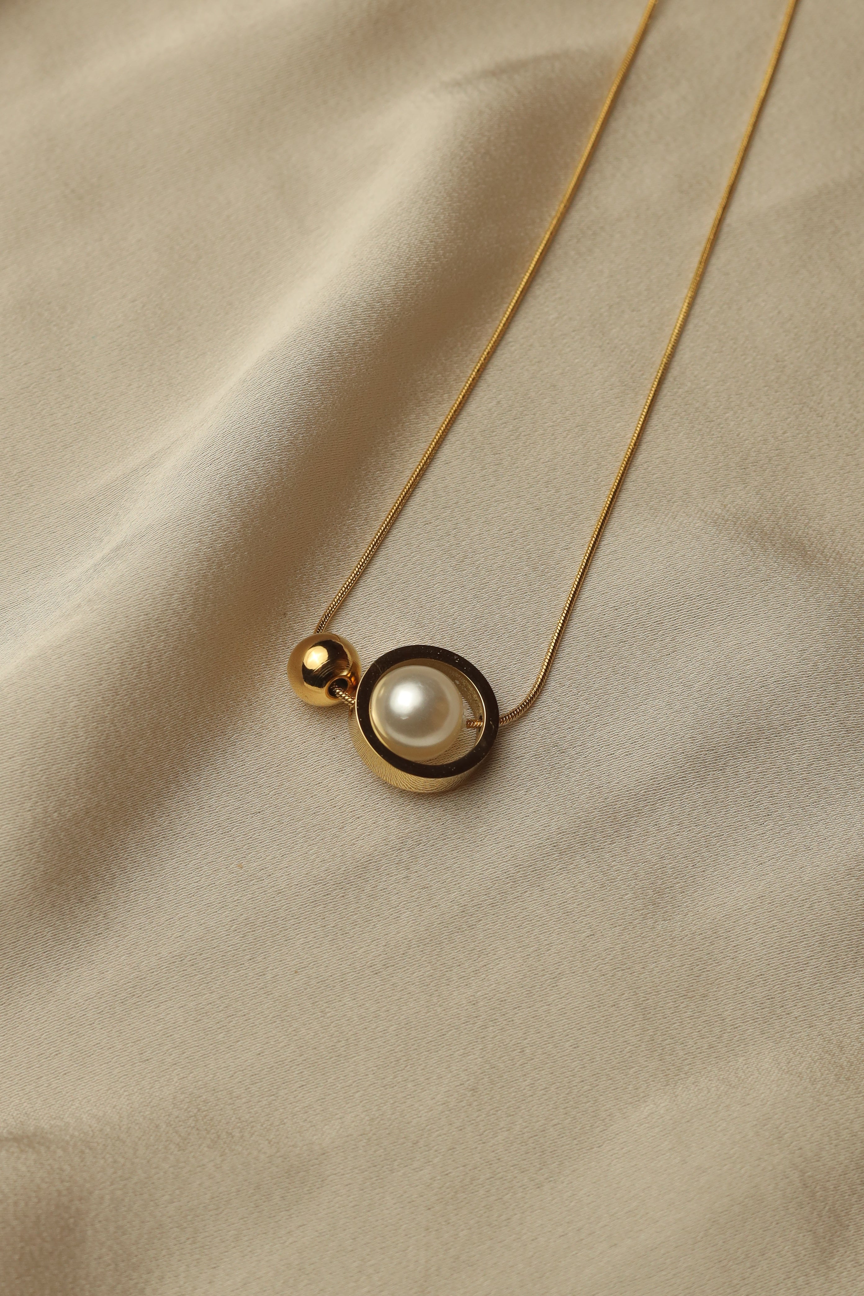 Pearl Orbit Duo Necklace