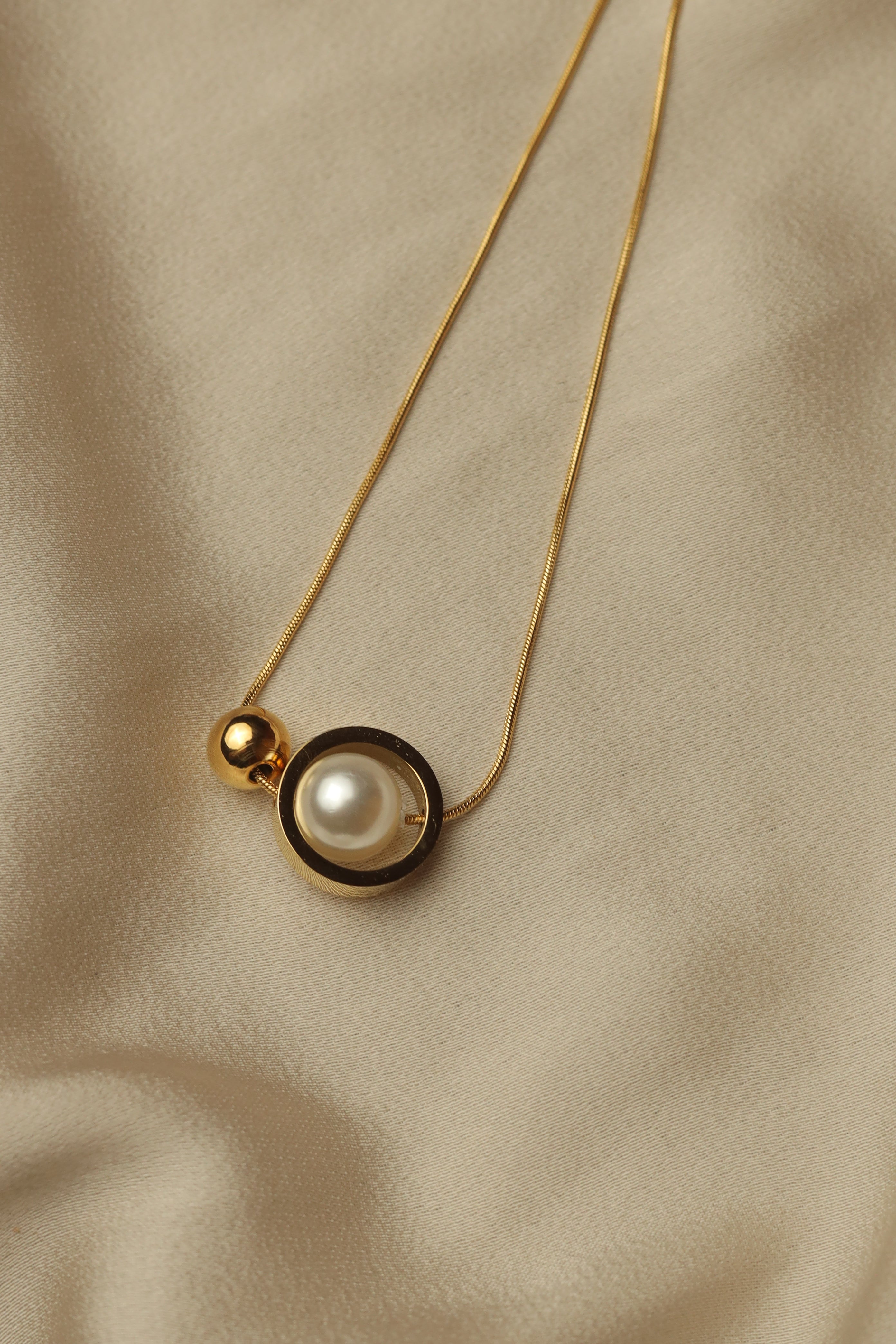 Pearl Orbit Duo Necklace