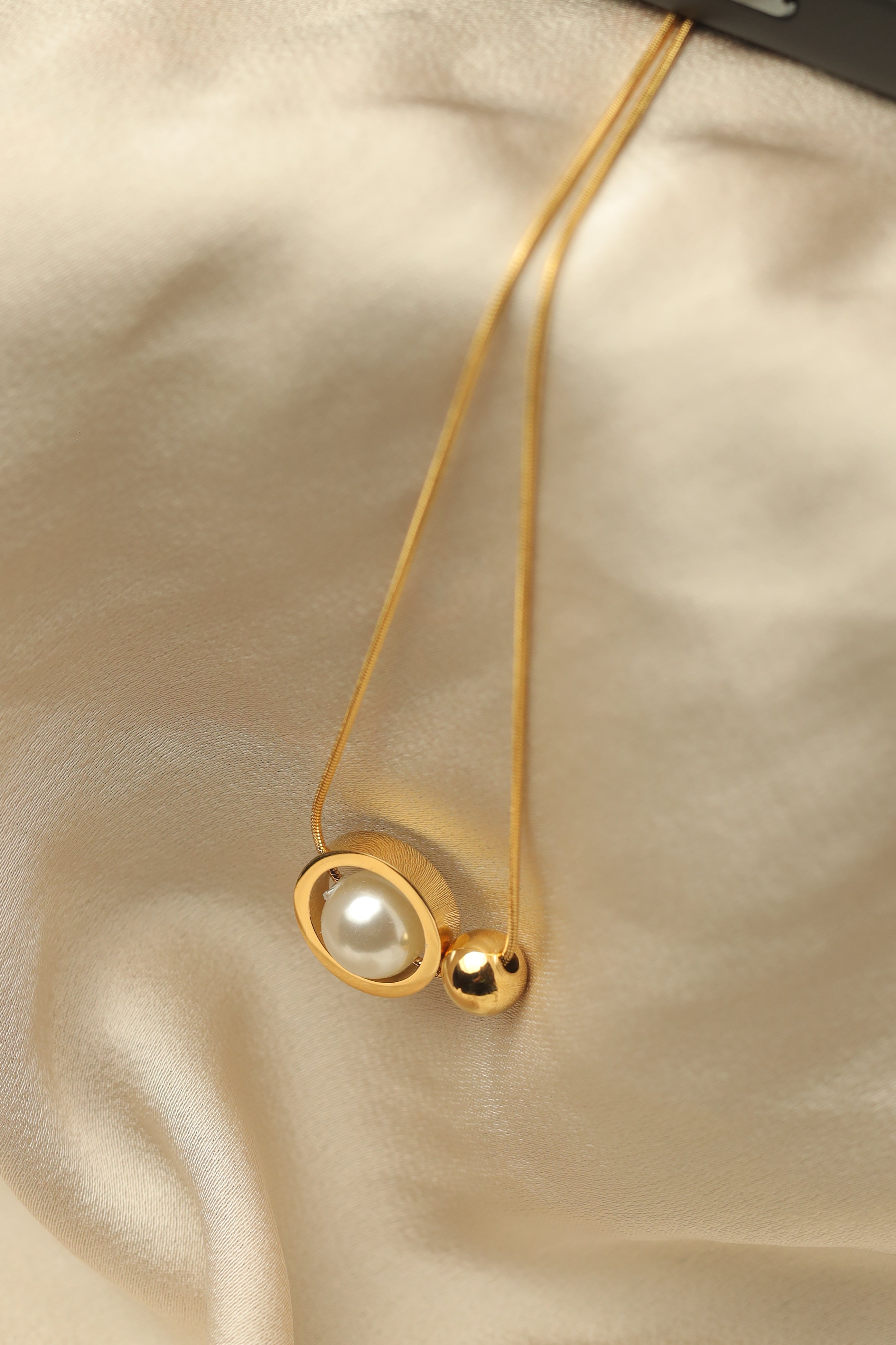 Pearl Orbit Duo Necklace