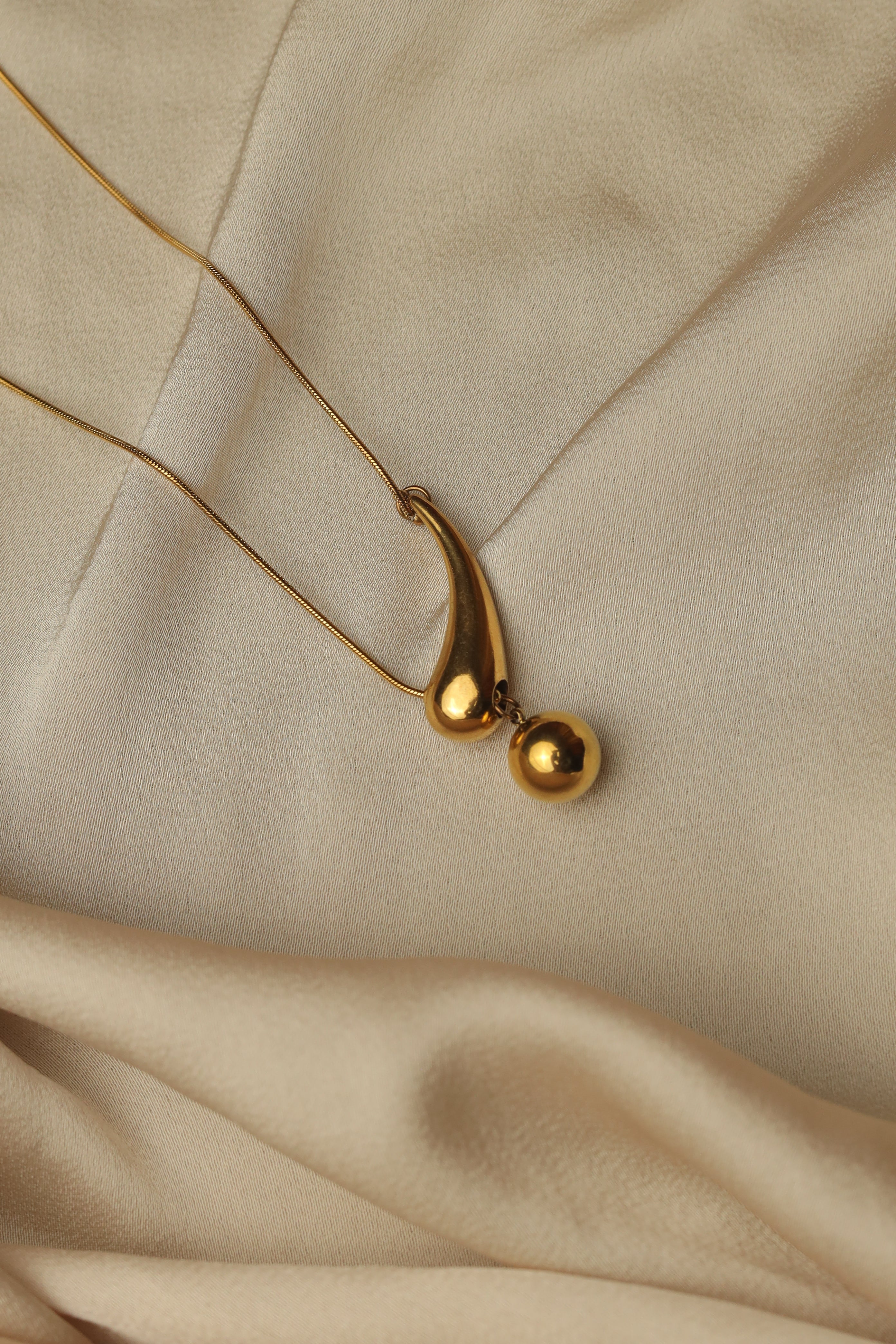 Gold Tear Drop Pendant
