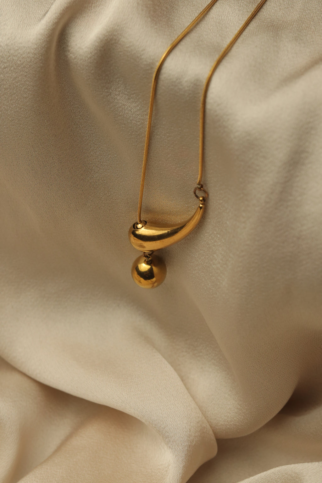 Gold Tear Drop Pendant