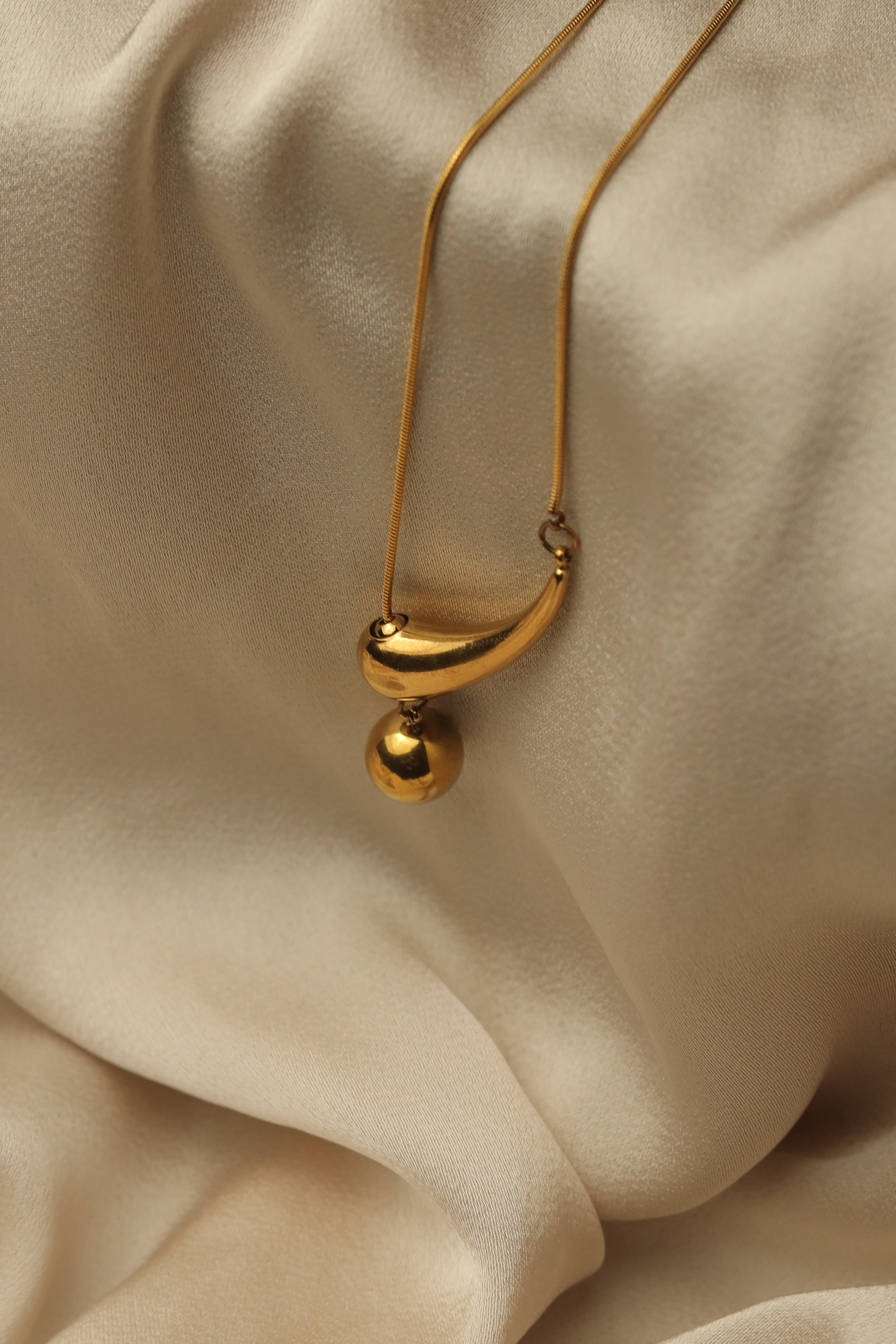 Gold Tear Drop Pendant