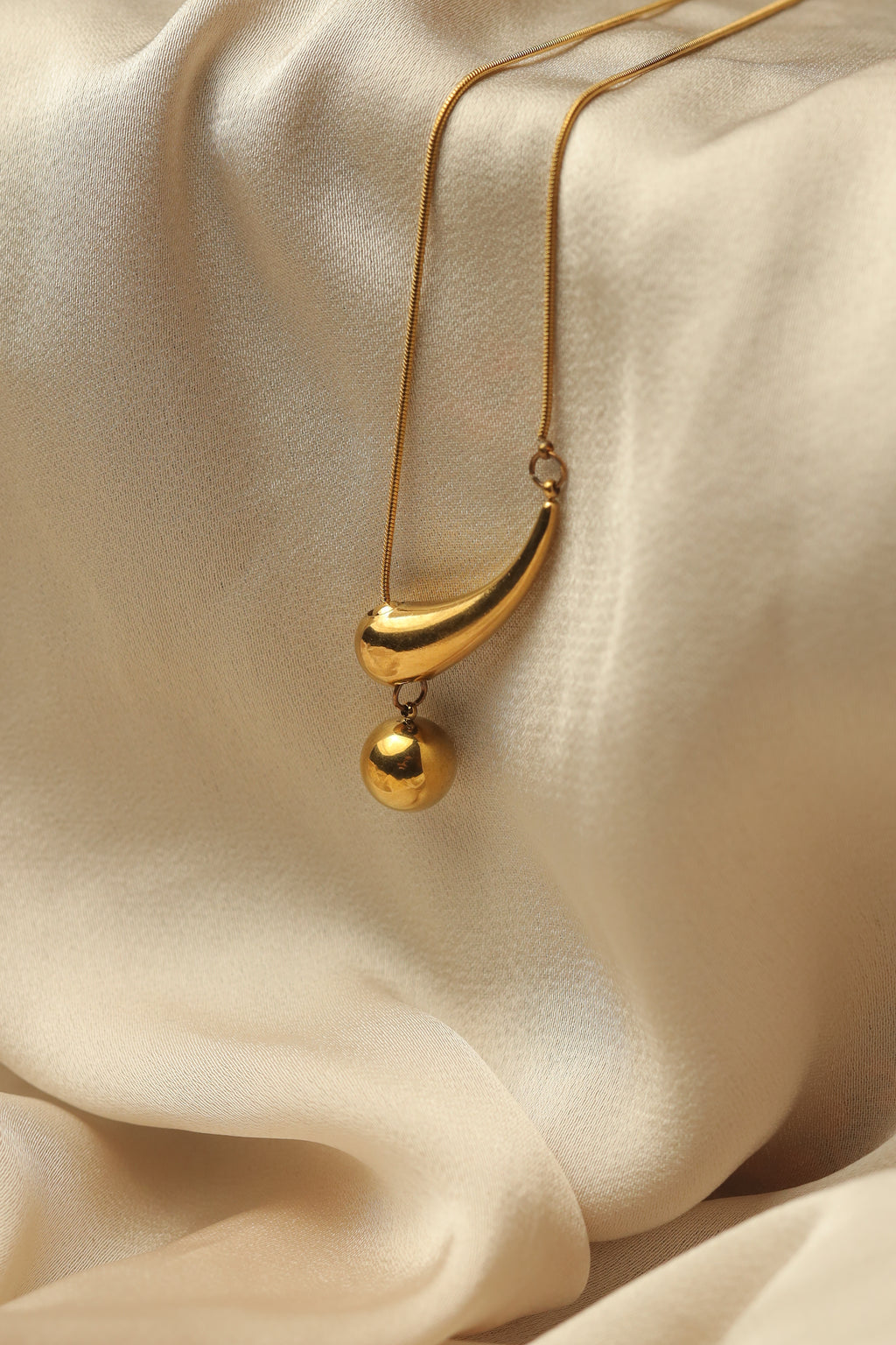 Gold Tear Drop Pendant