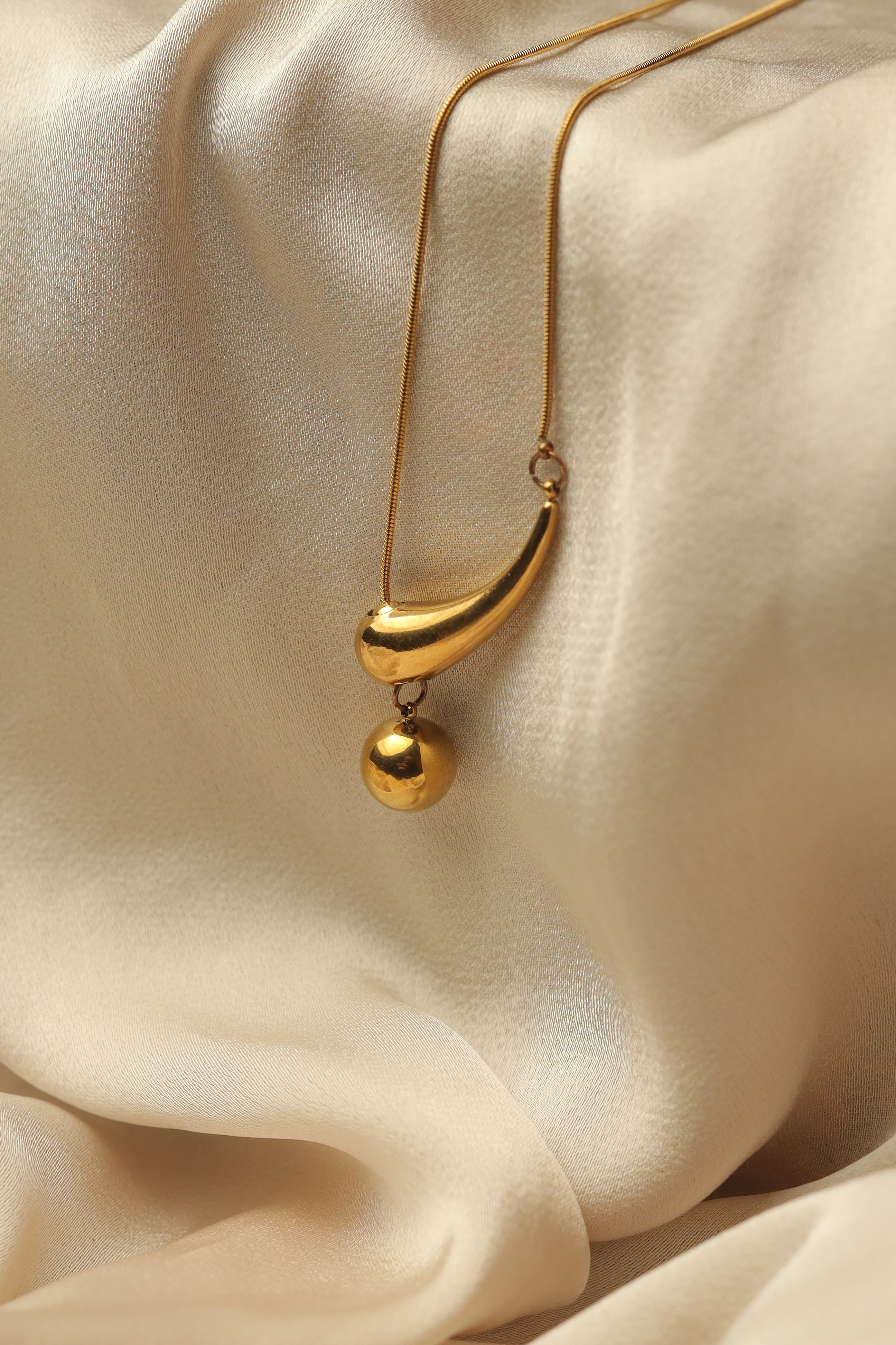 Gold Tear Drop Pendant