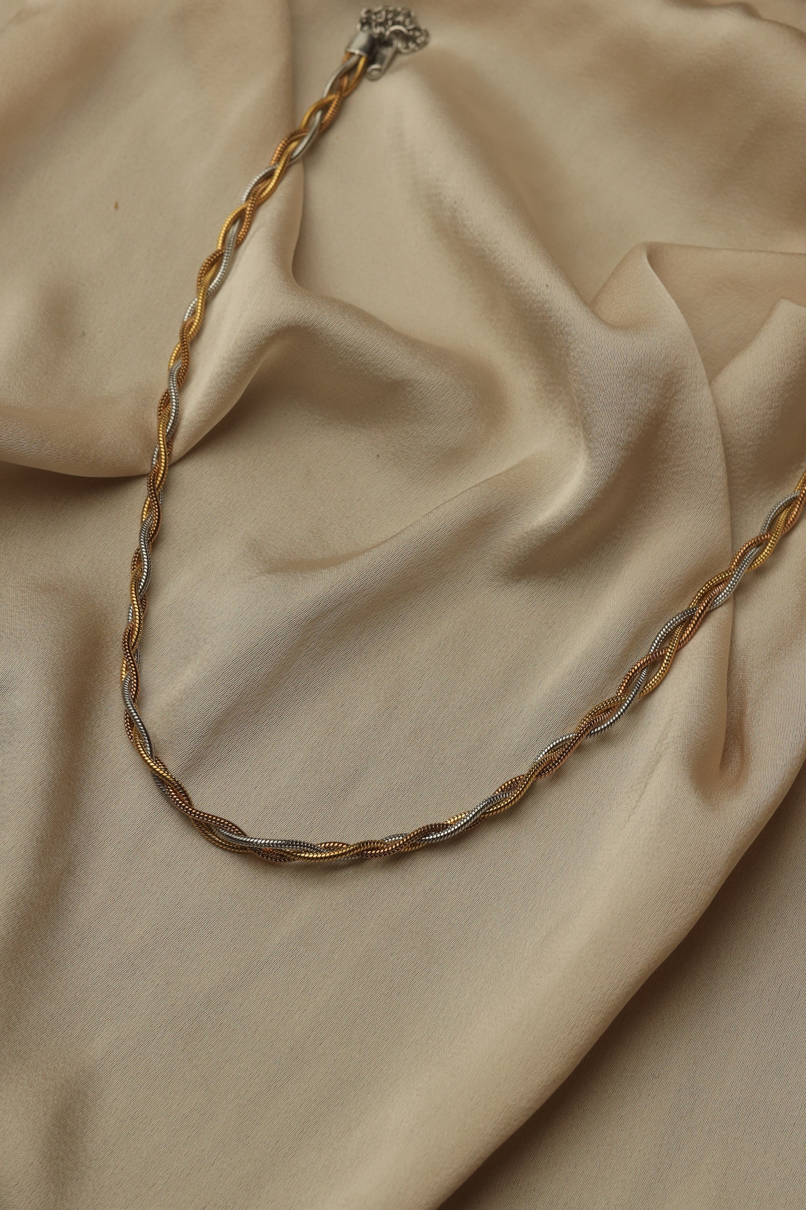 Braided Tricolor Necklace