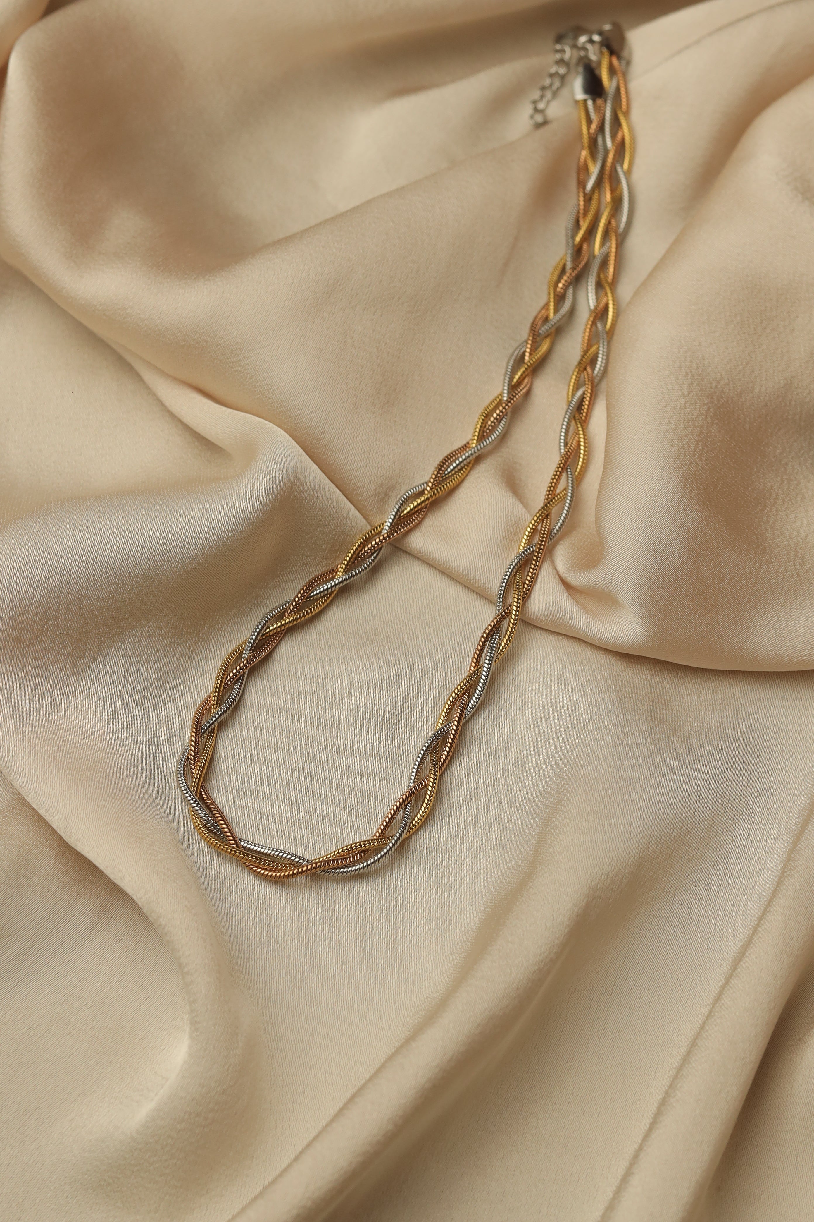 Braided Tricolor Necklace